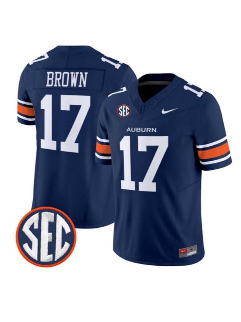 Byrum Brown Vapor Stitched Jersey Navy